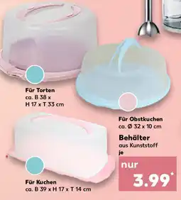 Kaufland Behälter Für Torten/ Für Kuchen/ Für Obstkuchen Angebot