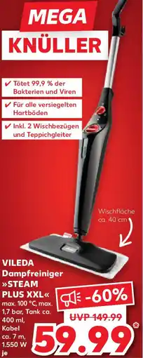 Kaufland VILEDA Dampfreiniger STEAM PLUS XXL Angebot