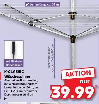 Kaufland K-CLASSIC Wäschespinne Angebot