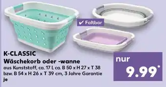 Kaufland K-CLASSIC Wäschekorb oder -wanne Angebot