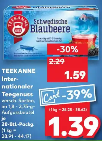 Kaufland TEEKANNE Inter- nationaler Teegenuss Angebot