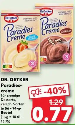 Kaufland DR. OETKER Paradies- creme Angebot