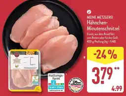 Aldi Nord MEINE METZGEREI Hähnchen- Minutenschnitzel Angebot