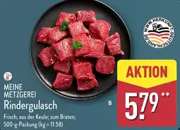 Aldi Nord MEINE METZGEREI Rindergulasch Angebot