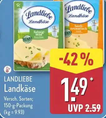 Aldi Nord LANDLIEBE Landkäse Angebot