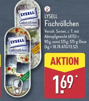 Aldi Nord LYSELL Fischröllchen Angebot