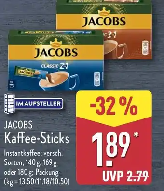 Aldi Nord JACOBS Kaffee-Sticks Angebot