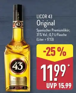 Aldi Nord LICOR 43 Original Angebot