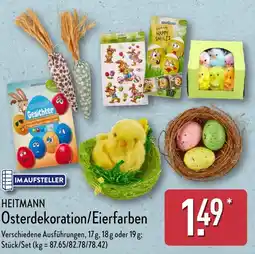 Aldi Nord HEITMANN Osterdekoration/Eierfarben Angebot