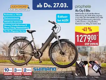 Aldi Nord prophete Alu-City-E-Bike Angebot