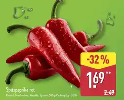 Aldi Nord Spitzpaprika rot Angebot