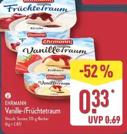 Aldi Nord EHRMANN Vanille-/Früchtetraum Angebot