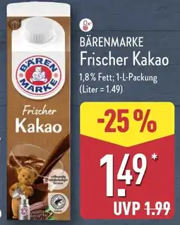 Aldi Nord BÄRENMARKE Frischer Kakao Angebot