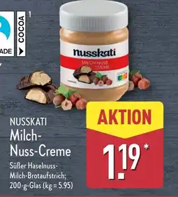 Aldi Nord NUSSKATI Milch- Nuss-Creme Angebot