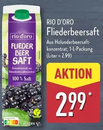 Aldi Nord RIO D'ORO Fliederbeersaft Angebot