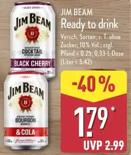 Aldi Nord JIM BEAM Ready to drink Angebot