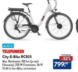 Aldi Nord TELEFUNKEN City-E-Bike RC825 Angebot