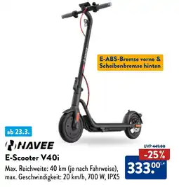 Aldi Nord NAVEE E-Scooter V40i Angebot