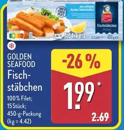 Aldi Nord GOLDEN SEAFOOD Fisch- stäbchen Angebot