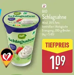 Aldi Nord BIO Schlagsahne Angebot