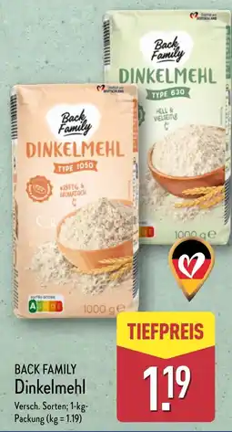 Aldi Nord Back family dinkelmehl Angebot