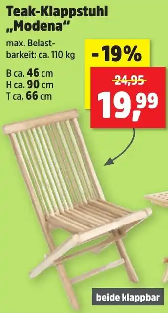 Thomas Philipps Teak-Klappstuhl ,,Modena" Angebot