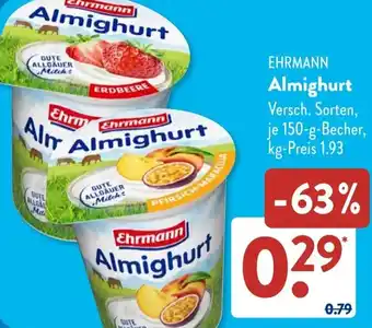 Aldi Süd EHRMANN Almighurt Angebot