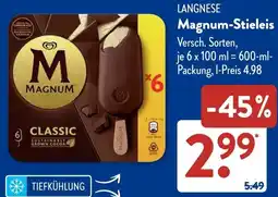 Aldi Süd LANGNESE Magnum-Stieleis Angebot