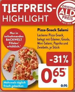 Aldi Süd Pizza-Snack Salami Angebot