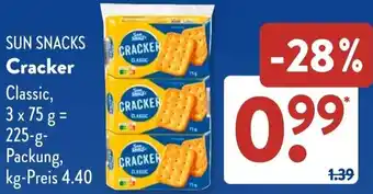 Aldi Süd SUN SNACKS Cracker Angebot