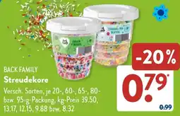 Aldi Süd BACK FAMILY Streudekore Angebot