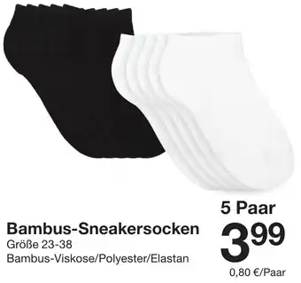 Zeeman Bambus-Sneakersocken Angebot