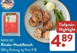 Aldi Süd FAIR & GUT Rinder-Hackfleisch Angebot