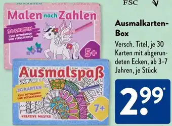 Aldi Süd Ausmalkarten Box Angebot