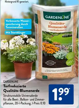 Aldi Süd GARDENLINE Torfreduzierte Qualitäts-Blumenerde Angebot