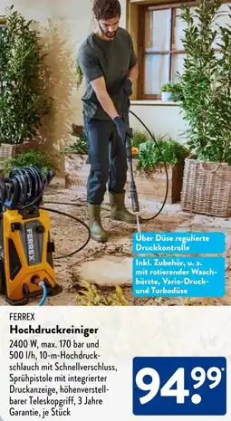 Aldi Süd FERREX Hochdruckreiniger Angebot