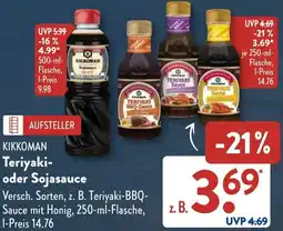 Aldi Süd KIKKOMAN Teriyaki oder Sojasauce Angebot