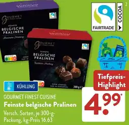 Aldi Süd GOURMET FINEST CUISINE Feinste belgische Pralinen Angebot