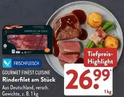 Aldi Süd GOURMET FINEST CUISINE Rinderfilet am Stück Angebot