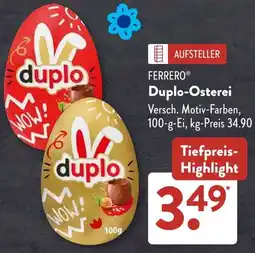 Aldi Süd FERRERO Duplo-Osterei Angebot