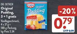 Aldi Süd DR. OETKER Original Pudding, 3+1 gratis Angebot