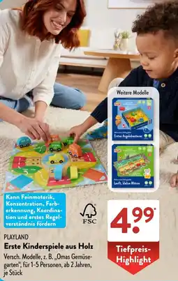 Aldi Süd PLAYLAND Erste Kinderspiele aus Holz Angebot