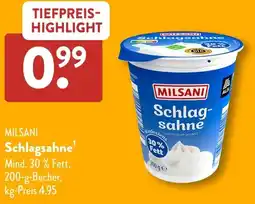 Aldi Süd MILSANI Schlagsahne Angebot