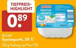 Aldi Süd MILSANI Speisequark, 20% Angebot