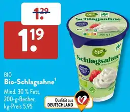 Aldi Süd BIO Bio-Schlagsahne Angebot