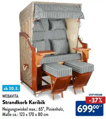 Aldi Süd WEBAVITA Strandkorb Karibik Angebot