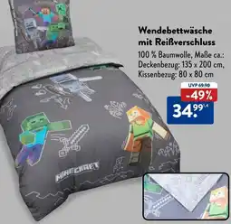 Aldi Süd Wendebettwäsche mit Reißverschluss Angebot