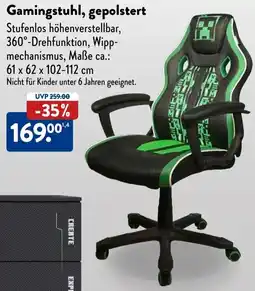 Aldi Süd Gamingstuhl, gepolstert Angebot