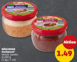 PENNY BÖKLUNDER Kochwurst Angebot