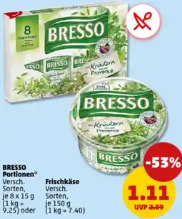 PENNY BRESSO Portionen oder Frischkäse Angebot